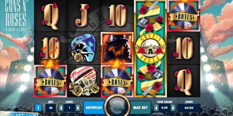 Guns N' Roses là Slot Machine video của NetEnt